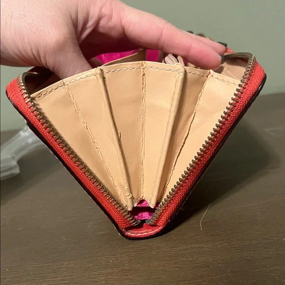 Kate Spade Red Zip-Around Wallet - Picture 12 of 13